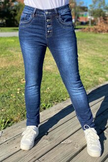 Chica-London-Franka-Jeans-med-Blingknappar-Dam-Blue-2