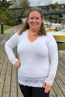 Chica-London-Gwynne-Langarmad-Topp-med-Spets-Dam-White-1