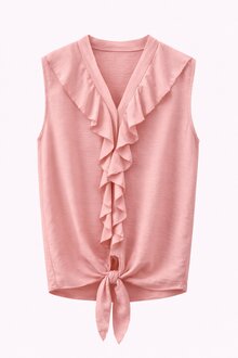Chica-London-Hilda-V-ringad-Blus-Volang-Dam-Light-Pink-1