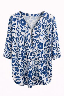 Chica-London-Maxine-V-ringad-Topp-med-Zip-Dam-Blue-1