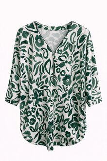 Chica-London-Maxine-V-ringad-Topp-med-Zip-Dam-Green-1