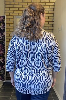 Chica-London-Miley-V-ringad-Topp-med-Zip-Dam-Navy-2