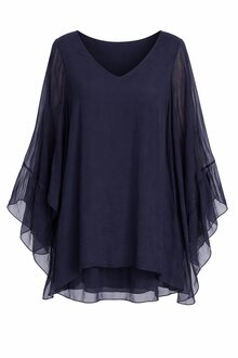 Chica-London-Rosalind-V-ringad-Topp-Dam-Navy-1