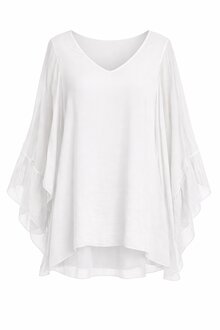 Chica-London-Rosalind-V-ringad-Topp-Dam-White-1