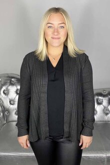 Claudisse-Short-Cardigan-Charcoal-Melange-10