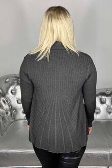 Claudisse-Short-Cardigan-Charcoal-Melange-11