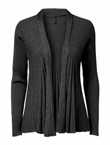 Claudisse Short Cardigan Charcoal Melange