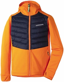 Didriksons Halden Hybrid Hoodie Junior Strong Orange 1