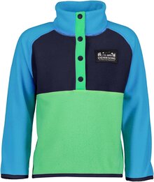 Didriksons-Monte-Fleecetroja-med-knappar-Barn-Frog-Green-3