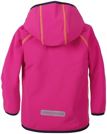 Elmån Kids Softshell Jacket Fuchsia Barn Didriksons Back