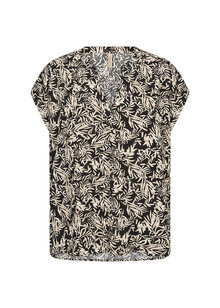 Faye-2-Kortarmad-Blus-Dam-Black-Combi-Soyaconcept--Smilebutiken-2