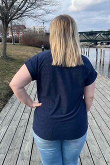 Freequent-Blond-T-shirt-Dam-Navy-Blazer-12