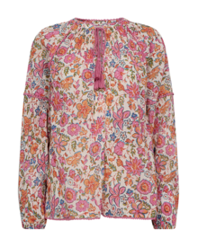 Freequent-Carin-Blus-Dam-Star-Off-White-W-Fuchsia-Pink-4