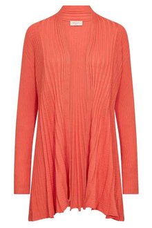 Freequent-Claudisse-Long-Cardigan-Dam-Hot-Coral-1
