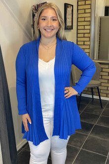 Freequent Claudisse Long Cardigan Dam Nebulas Blue