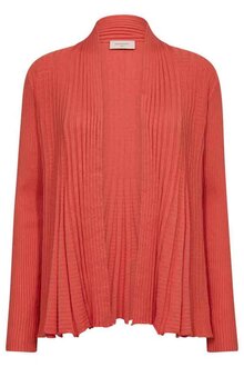 Freequent-Claudisse-Short-Cardigan-Dam-Hot-Coral-1