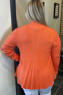 Freequent Claudisse Short Cardigan Dam Hot Coral