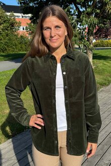 Freequent-Cordy-Manchester-Skjorta-Dam-Kombu-Green-13