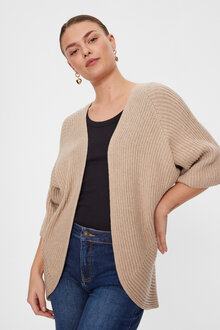 Freequent-Cotla-Cardigan-Dam-Simply-Taupe-Mel-1