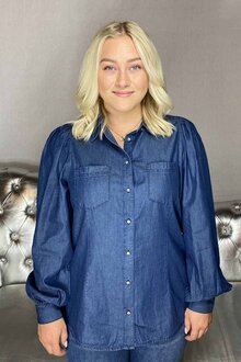 Freequent-Dobby-Skjorta-Medium-Blue-10