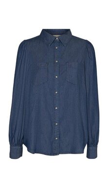 Freequent-Dobby-Skjorta-Medium-Blue-2-(1)