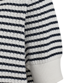 Freequent-Dodo-Stripe-Troja-Dam-Star-OffWhite-W-Navy-Blazer-2