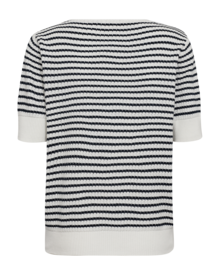 Freequent-Dodo-Stripe-Troja-Dam-Star-OffWhite-W-Navy-Blazer-3