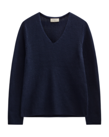 Freequent-Ellis-V-ringad-Troja-Dam-Navy-Blazer-1
