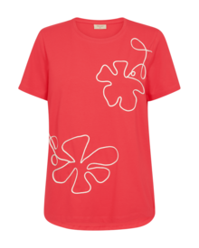 Freequent Fenjal T-shirt Dam Bittersweet W Star Off-white