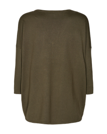 Freequent Jone V-Ringad Tröja Dam Olive 2