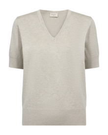 Freequent-Katie-Kortarmad-Pullover-Dam-Moonbeam-Melange-1