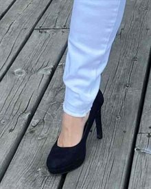 Freequent Shantal Ankelbyxa Denim Hög Midja Dam Brilliant White