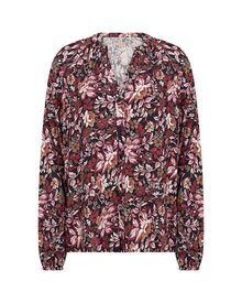 Halbin-1-Blommig-Skjortblus-Dam-Madder-Brown-Combi-Soyaconcept--Smilebutiken-3