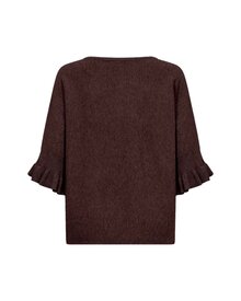 Helda-1-Pullover-Med-Volangarm-Dam-Chocolate-PluM-Melange-Soyaconcept--Smilebutiken-4