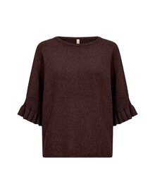 Helda-1-Pullover-Med-Volangarm-Dam-Chocolate-Plum-Melange-Soyaconcept--Smilebutiken-3