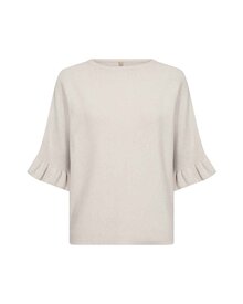 Helda-1-Pullover-Med-Volangarm-Dam-Light-Sand-Melange-Soyaconcept--Smilebutiken-1
