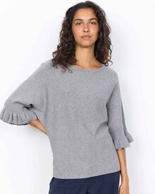 Helda-1-Pullover-Med-Volangarm-Dam-Medium-Grey-Melange-Soyaconcept--Smilebutiken-1