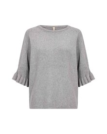 Helda-1-Pullover-Med-Volangarm-Dam-Medium-Grey-Melange-Soyaconcept--Smilebutiken-3