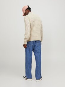 Jack---Jones-Cosy-Stickad-Polotroja-Herr-Moonbeam-2