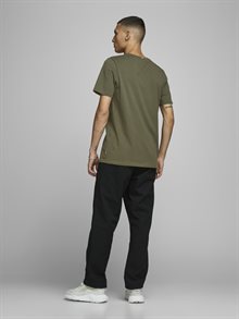 Jack & Jones Organic Bas T-shirt Herr Oliv
