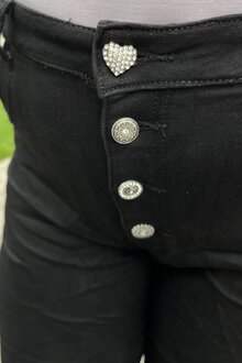 Karostar-Jeans-2-Med-Blingknappar-Dam-Black-2