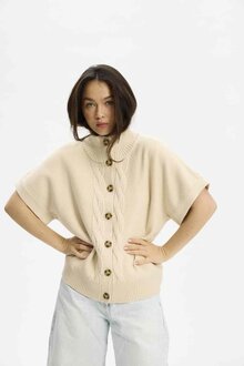 Kopenhaken-Nexus-Kortarmad-Stickad-Kofta-Dam-Ecru-1