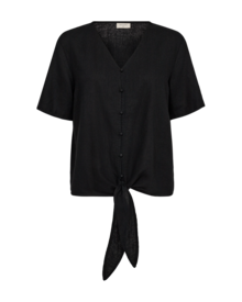 Lava-Blus-Med-Knyt-Dam-Black-Freequent--Smilebutiken-1