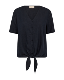 Lava-Blus-Med-Knyt-Dam-Navy-Blazer-Freequent--Smilebutiken-1