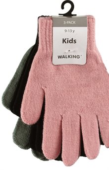 Wiges 3-pack Magiska Fingervantar Junior Gammelrosa