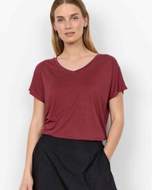 Marica-V-ringad-T-shirt-Dam-Oxblood-Red-Soyaconcept--Smilebutiken-1