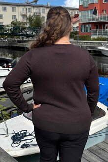 Micha-Carrie-V-ringad-Pullover-Dam-Brown-3