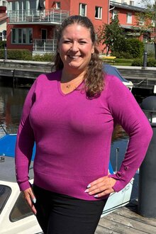 Micha-Carrie-V-ringad-Pullover-Dam-Pink-10