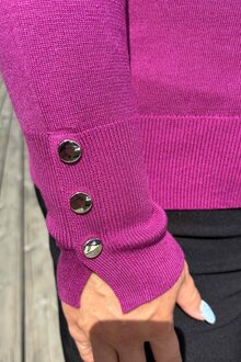 Micha-Carrie-V-ringad-Pullover-Dam-Pink-11