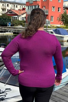 Micha-Carrie-V-ringad-Pullover-Dam-Pink-12